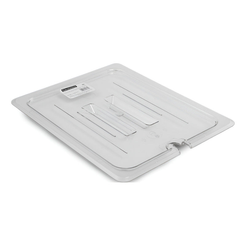 Tapa Para Inserto Ranurado Caledonia Policarbonato Rectangular 32x26cm Plateado