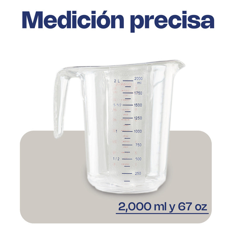 Jarra Medidora 2 Litros Caledonia Japome-2000 Transparente Transparente