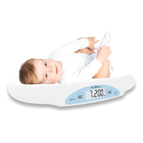 Bascula Digital Para Bebés 25 Kg Rhino Rbanda Blanco