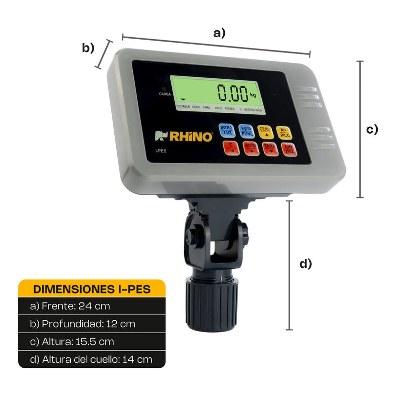 Indicador Peso Contador De Piezas Para Plataforma Rhino, I-pes Gris