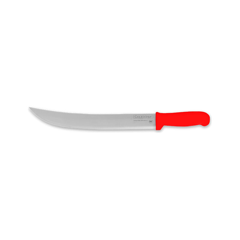 Cuchillo Bistecero Curvo De 12  Cabic-12r Profesional Caledonia, 30cm Rojo