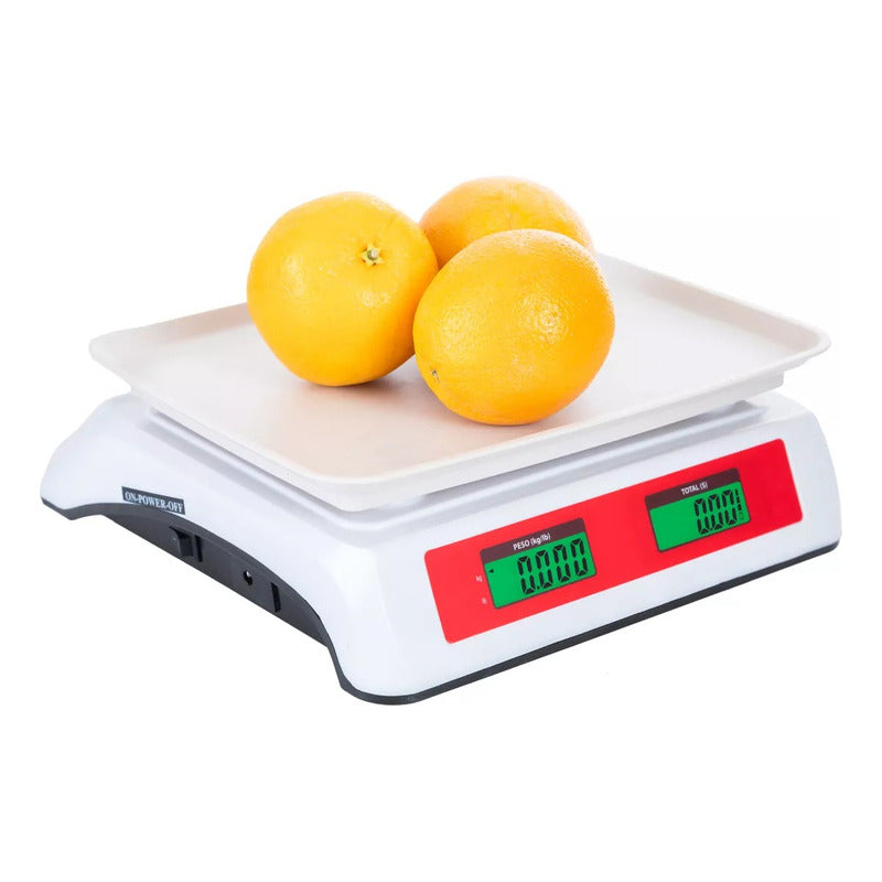 Báscula Comercial Digital Vinson Vins-20 20kg 29 Cm X 22 Cm Color Blanco
