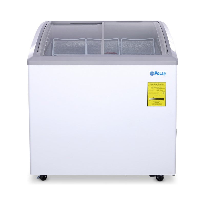 Congelador Cristal Curvo Comercial Polar Ch-200cr 152 Litros Color Blanco