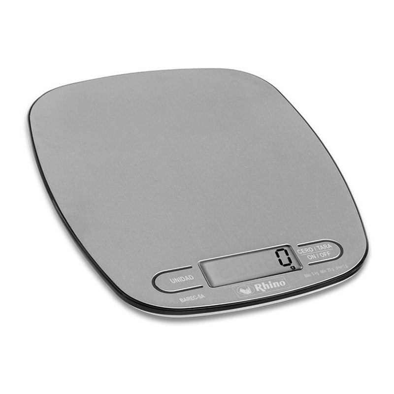 Bascula Digital De Cocina Rhino Gramera Barec-5a 5kg/1g Gris 5 Kg