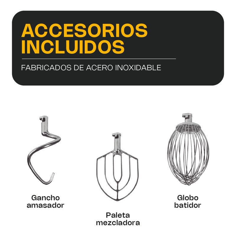 Batidora Planetaria Rhino 27 Litros Bati-30 5.25kg Amasado  - Plata - 60 Hz