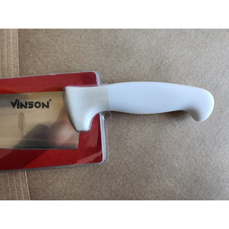 Cuchillo Profesional Acero Inox. Chef 10 Vinson Color Blanco