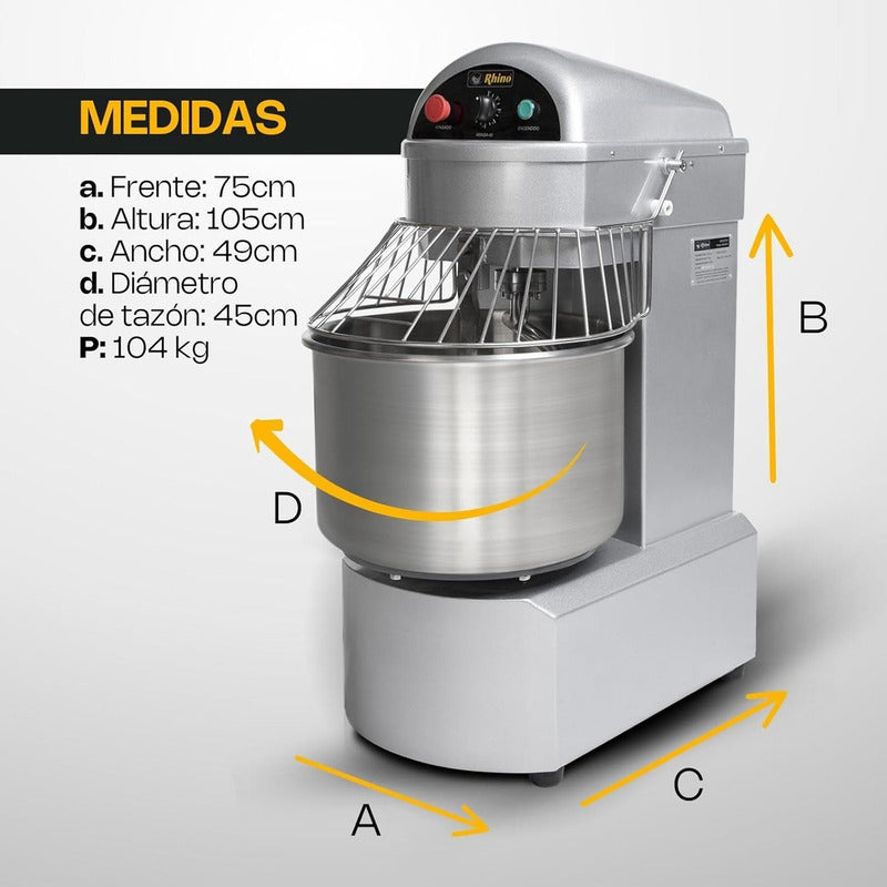 Amasadora Industrial 50 Litros Rhino Rbanda