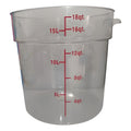 Recipiente Grande Policarbonato Redondo 18qt 26cm Transparente Trasparente