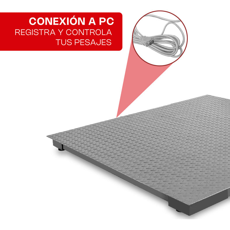Báscula Industrial Digital Advance Baper-12 1500kg 1.2x1.2m Gris