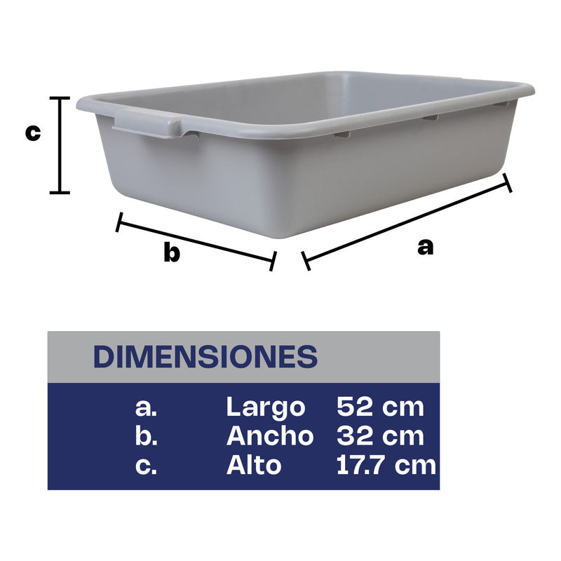 Charola Levantamuertos Polipropileno Chale-7 Caledonia Gris