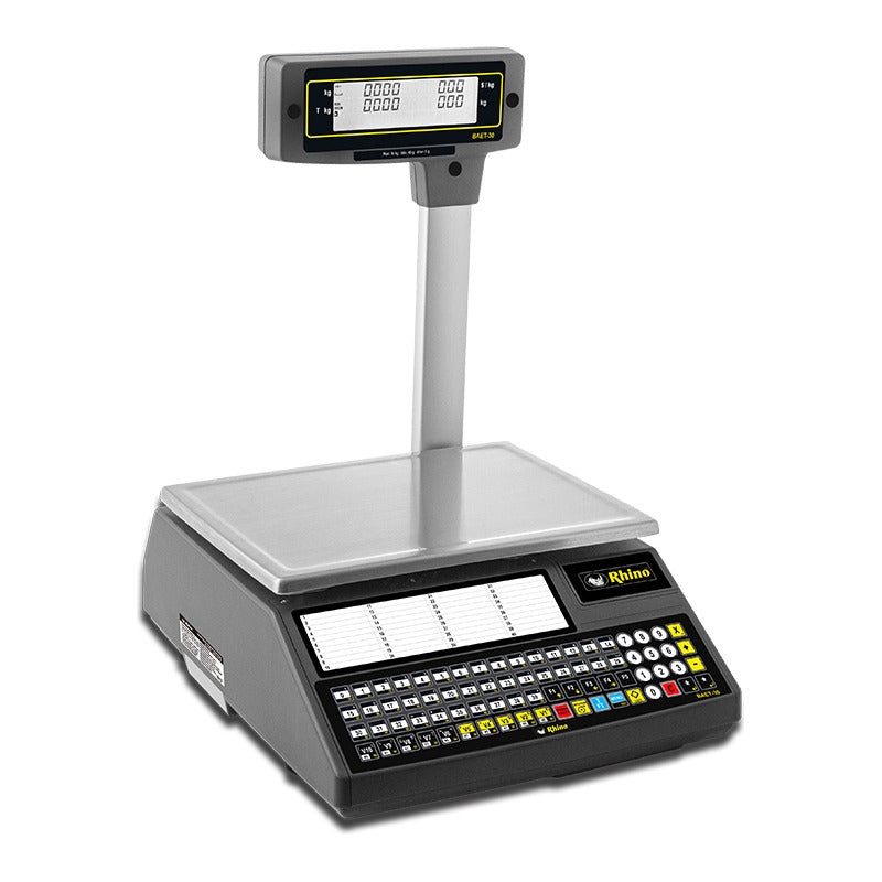 Báscula Etiquetadora Digital Rhino Baet-30 30kg Con Mástil 34 Cm X 26 Cm