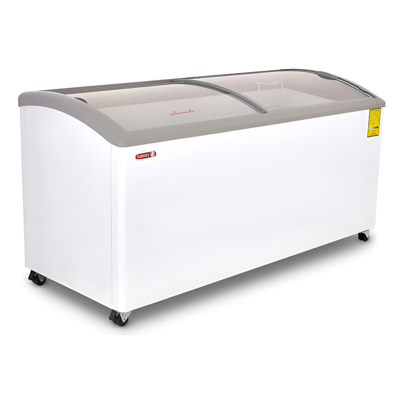 Congelador Horizontal Torrey Vidrio Curvo Chc-180cr Reyfri Blanco