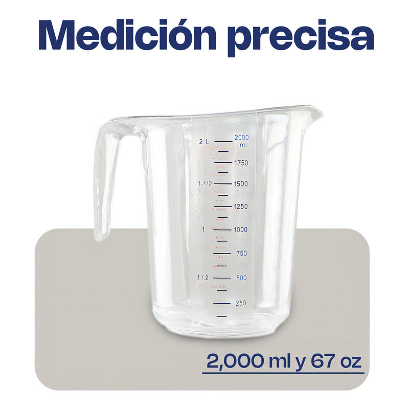 Jarra Medidora 2 Litros Caledonia Japome-2000 Sanke Transparente
