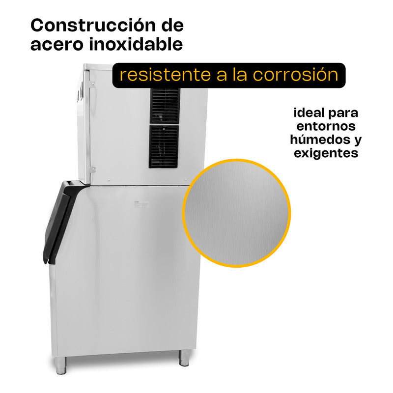Fábrica De Hielo Rhino 200kg/día Acero Inoxidable Fahiel-200 Gris