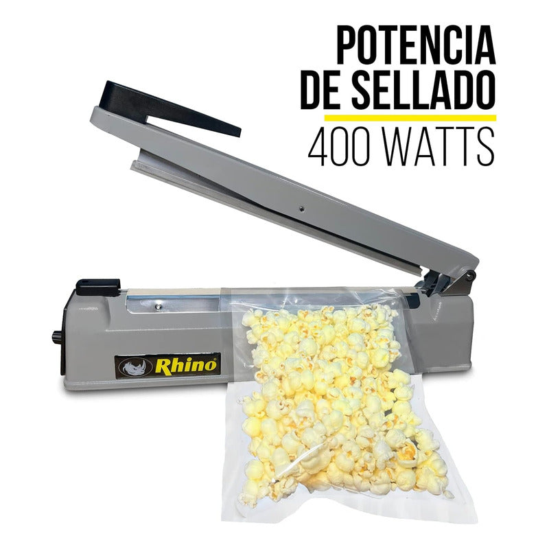 Selladora De Bolsas Rhino Calor Y Temporizador 30cm 400w