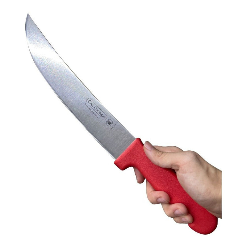 Cuchillo Bistecero Curvo 10 Pul. Rojo Caledonia Cabic-10r Rojo