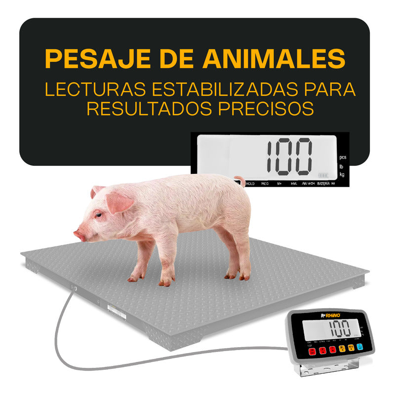 Indicador Eléctrico De Peso Para Plataformas Rhino I-qy. Plateado