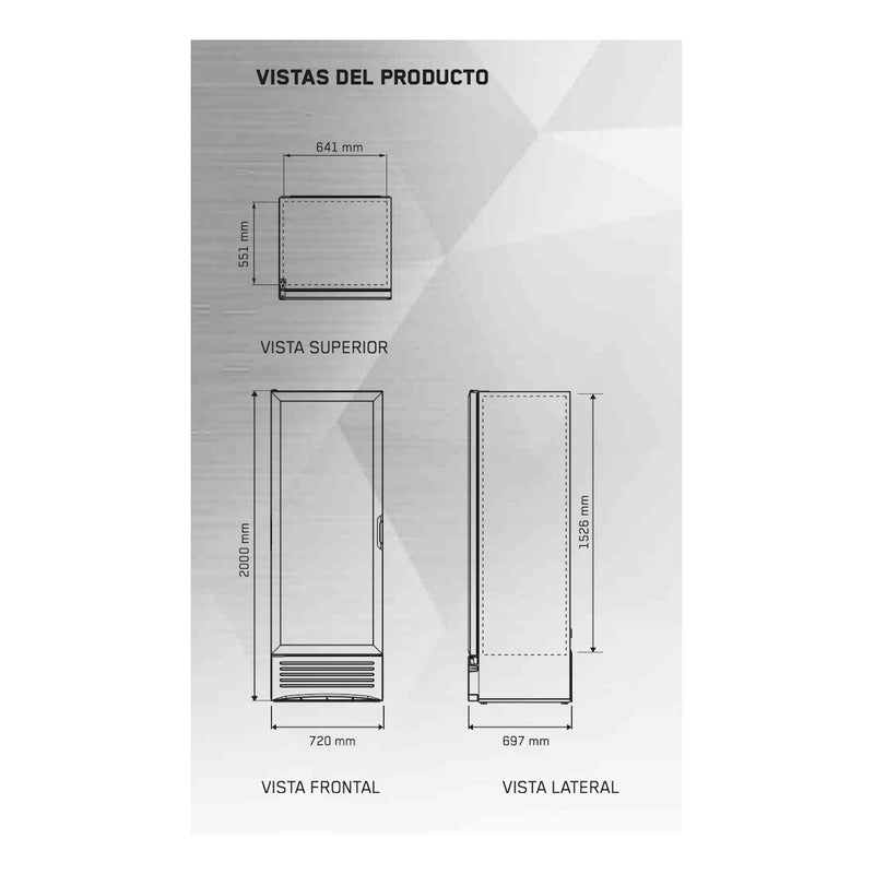 Refrigerador Vertical Imbera Vr-20 1 Puerta 538.9l Con Luz Interior
