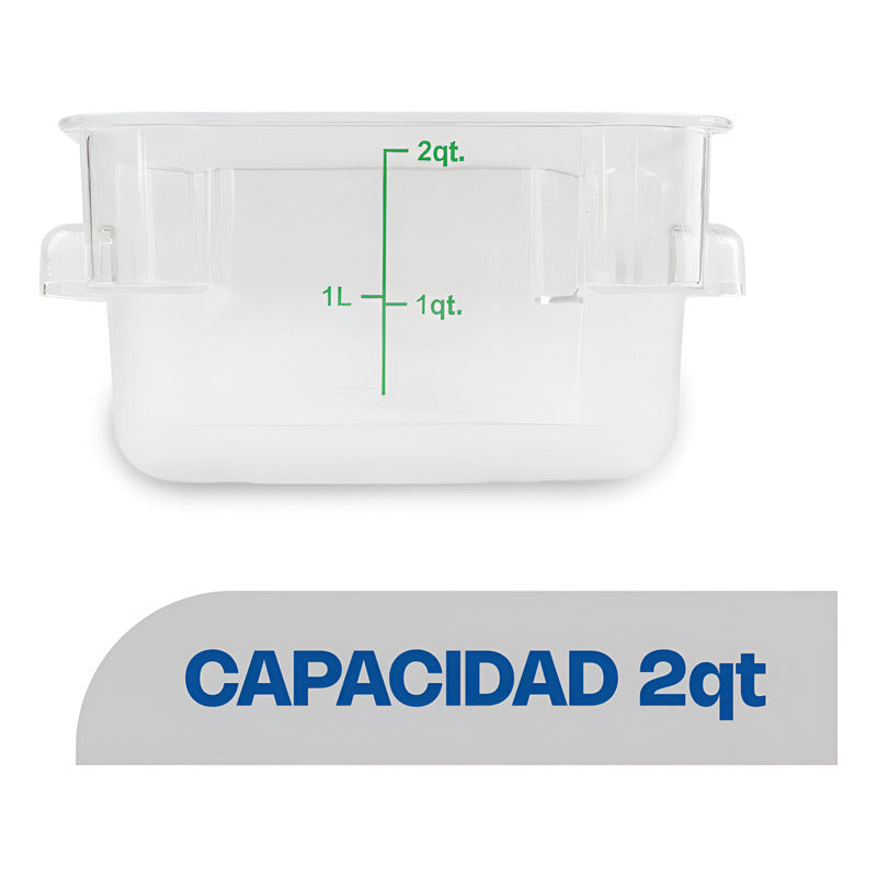 Recipiente Policarbonato Cuadrado 2qt Caledonia Repocu-2