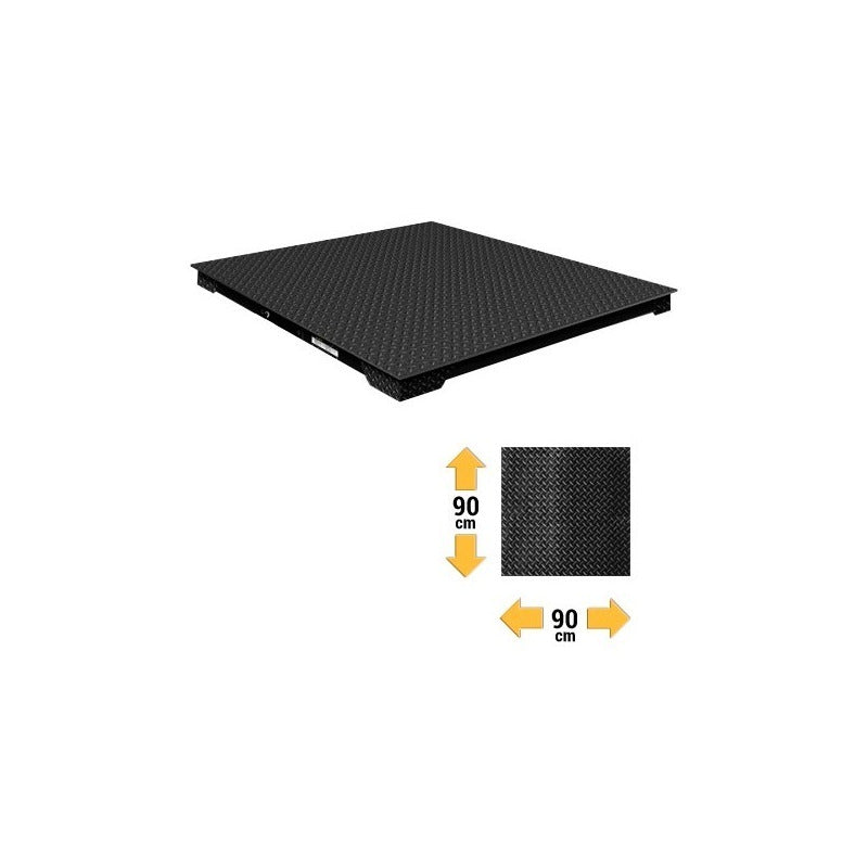 Báscula De Plataforma Plaba-9 De 1000 Kg 90 X 90 Cm Gris