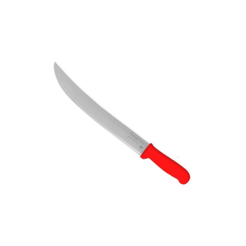 Cuchillo Bistecero Curvo De 12  Cabic-12r Profesional Caledonia, 30cm Rojo