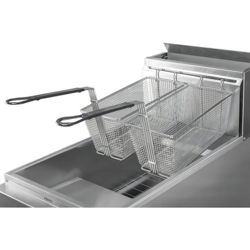 Freidora Industrial Rhino Frei24lp 24l Gas Lp Inox Gris 60hz