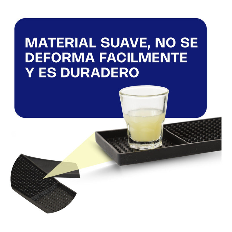 Tapete Escurridor Vasos Bar Barman Cantina Tabar-9 Caledonia Negro