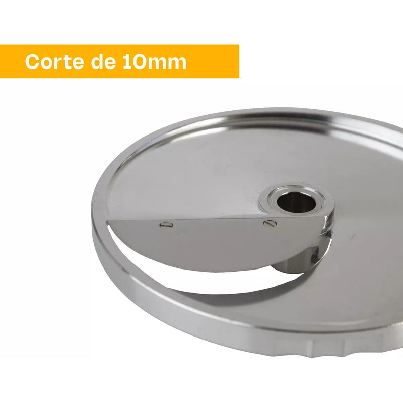 Disco De Rebanado 10mm Para Procesador Rhino Dipro-re-10  Plateado