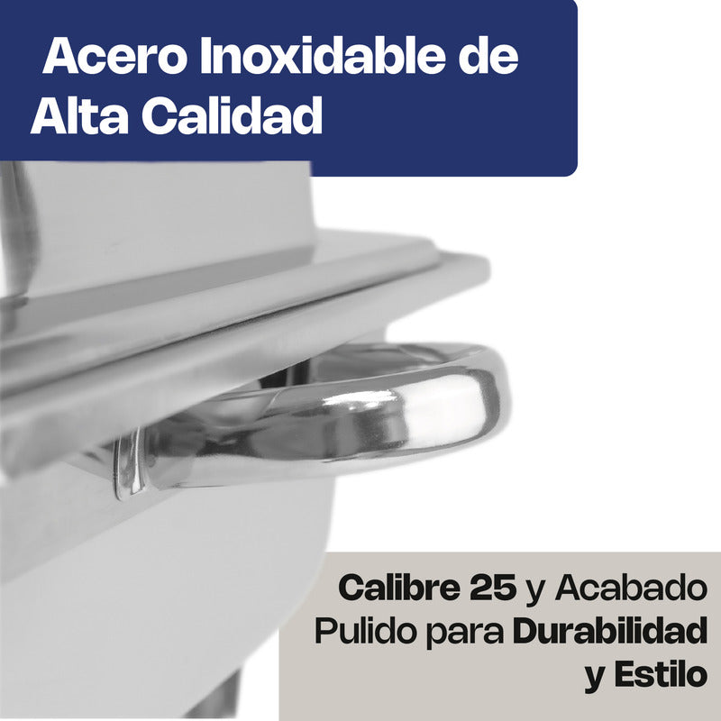 Chafer Rectangular Medio Caledonia Acero Inox Cheme-4