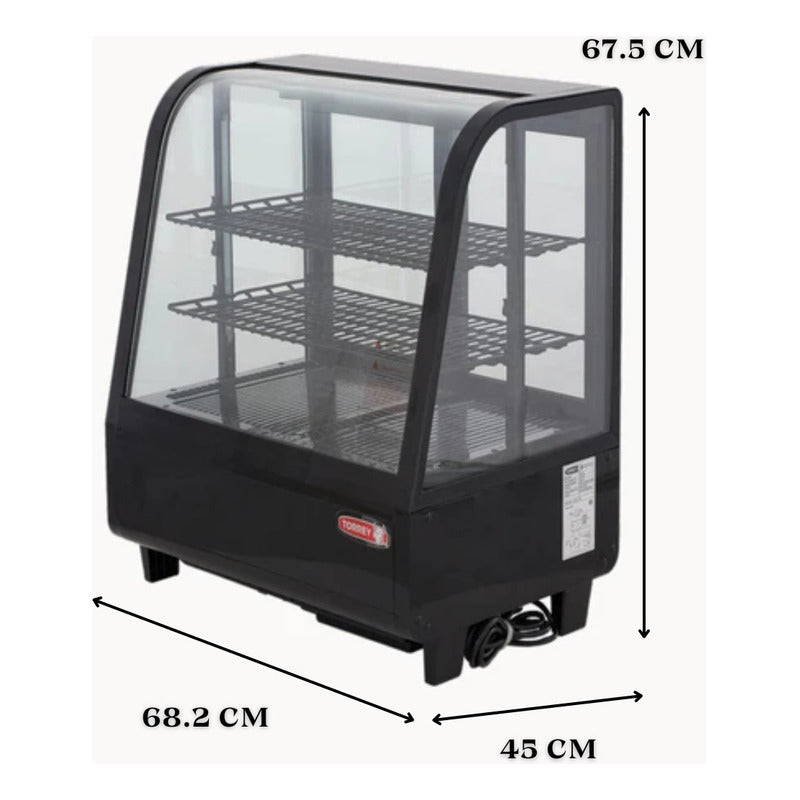 Vitrina Refrigerada Sobremesa Torrey Fria Vf-68 Rbanda Estilo De Vidrio Curvo