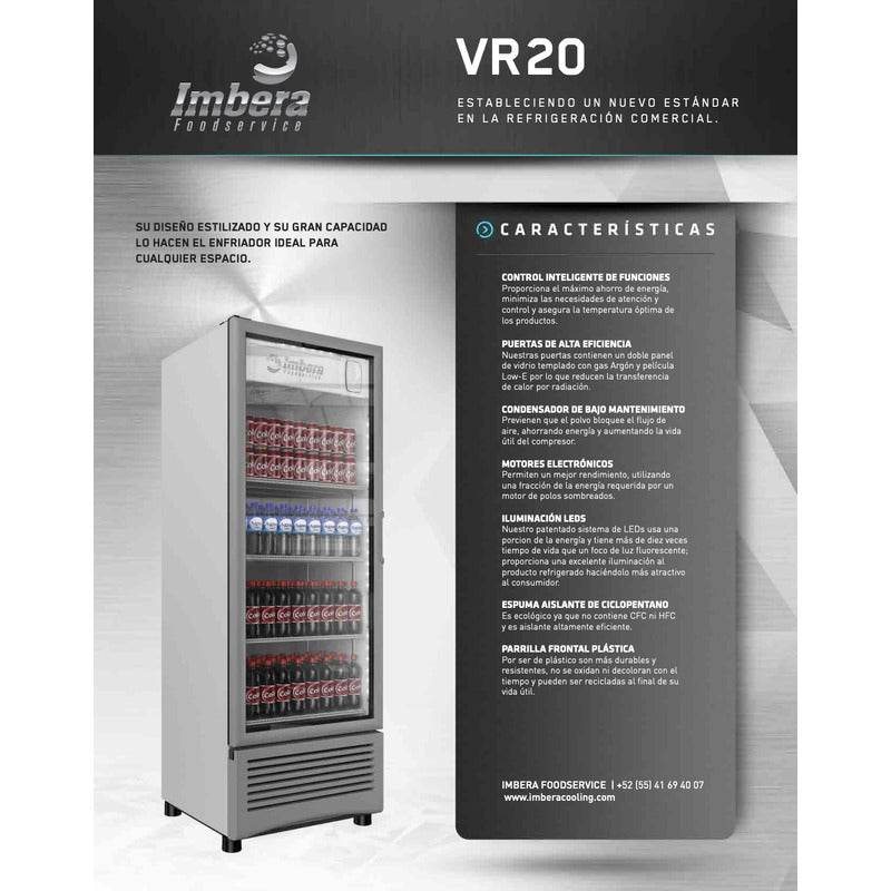 Refrigerador Comercial Imbera Vr-20 Pies 1 Puerta Reyfri