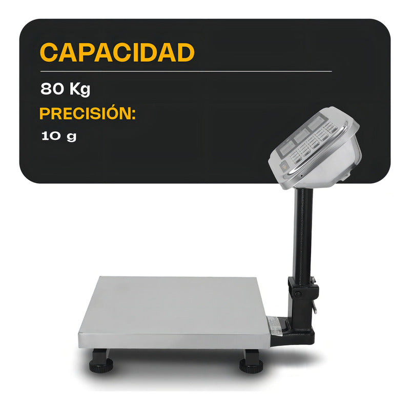 Báscula Plataforma 80kg Rhino Modelo Bp-80 Rbanda Gris