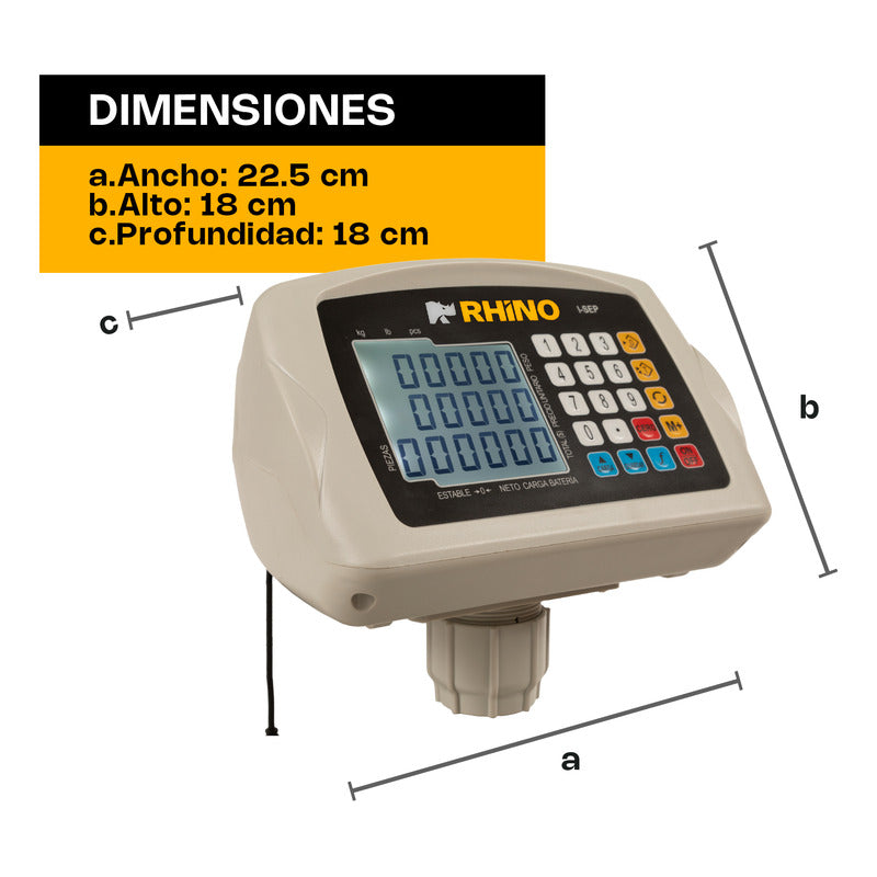 Indicador Peso Electrónico Rhino I-sep Doble Display Gris