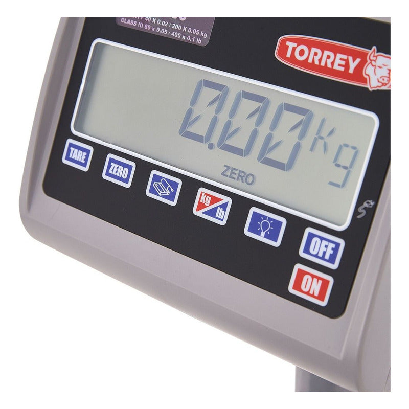 Báscula Comercial Digital Torrey Fs-200 Kg 48 Cm X 38 Cm