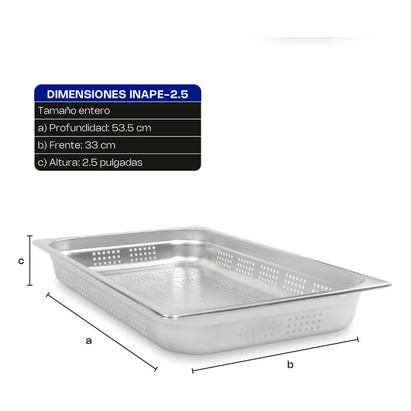 Inserto Entero De Acero Inox Perforado 2.5   Caledonia