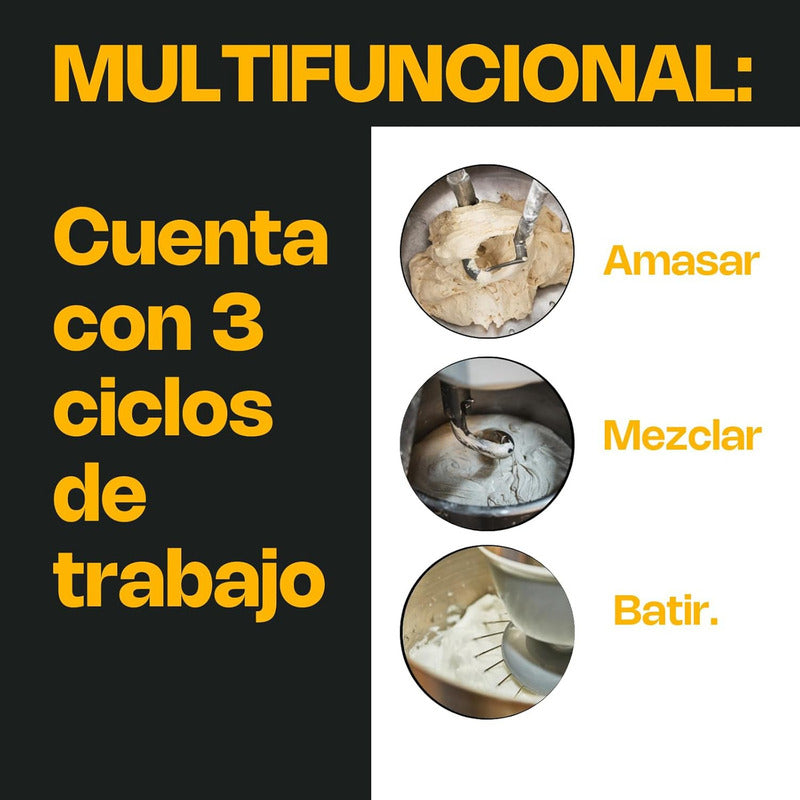 Batidora Planetaria 27 Litros Bati-30 5.25kg Amasado Rhino Color Plateado Frecuencia 60 Hz Plata