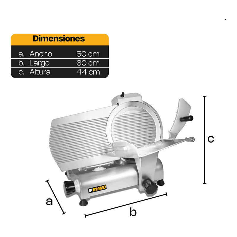 Rebanadora Marca Rhino Sli300 Cuchilla Acero Al Cromo 300mm Gris