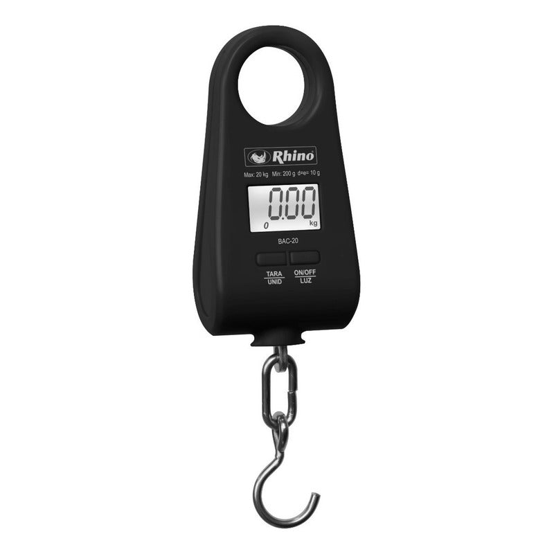 Bascula Colgante Portátil 20kg Bac-20 Color Negro Rhino