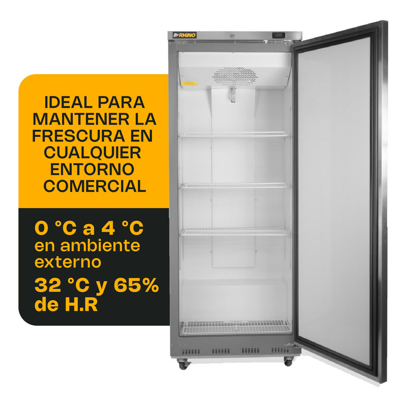 Refrigerador Vertical Rhino Revesol-23 0 °c A 4 °c 23 Pies Gris