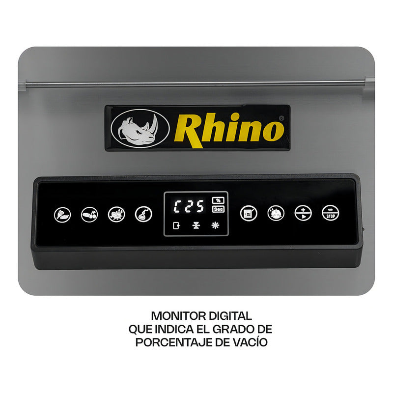 Empacadora Alto Vacío Rhino Evac4 Acero Inoxidable