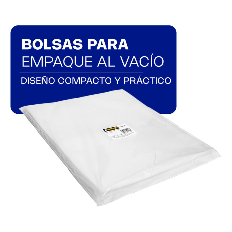 100 Bolsas Para Empaque Al Vacío 30x35cm Rhino - Bovac-35