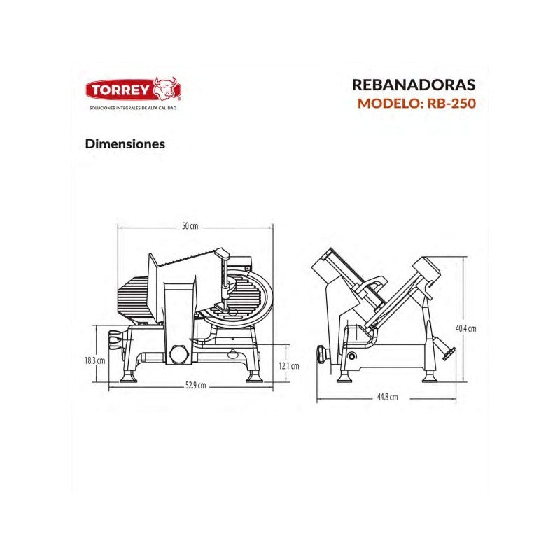 Rebanadora Para Jamon Torrey Modelo Rb250 Rbanda Color Gris