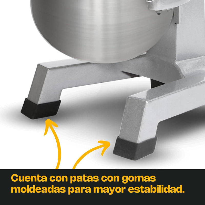 Batidora Planetaria 27 Litros Bati-30 5.25kg Amasado Rhino Color Plateado Frecuencia 60 Hz Plata