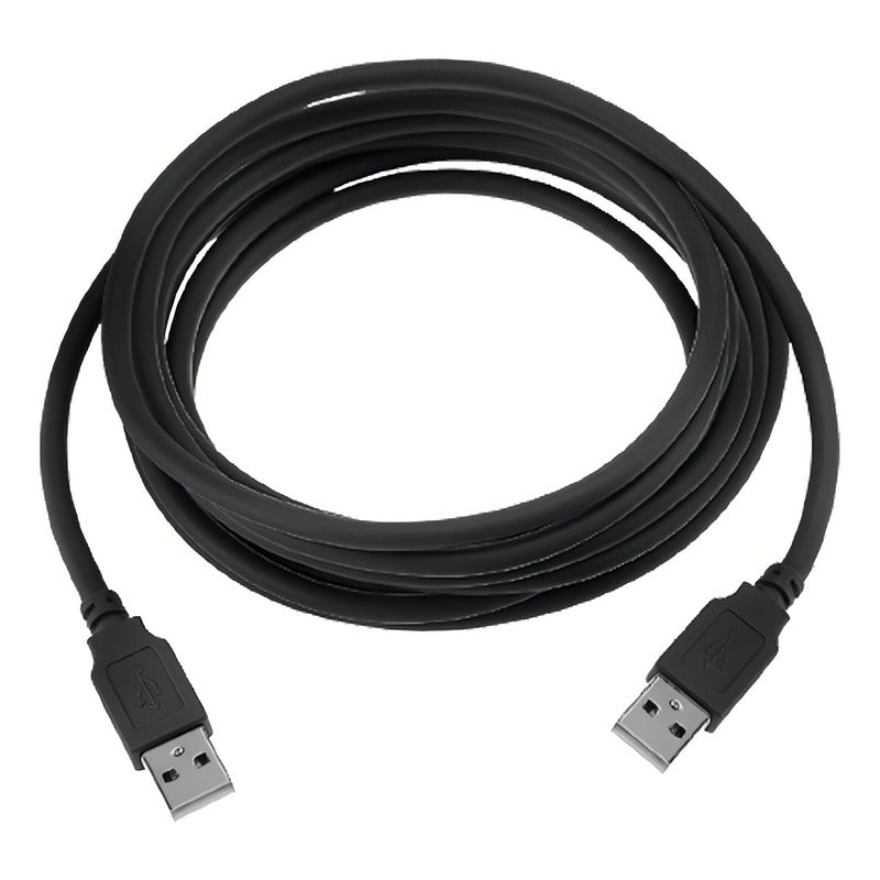 Cable Cruzado Usb Rhino De Macho A Macho 0.5m Rbanda Negro