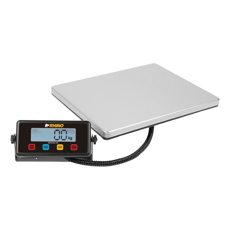 Báscula Para Paquetería Rhino Bapaque-100 Kg C/indicador Negro