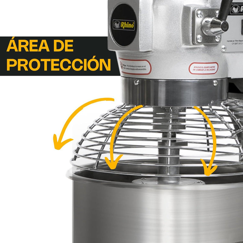 Batidora Planetaria 27 Litros Bati-30 5.25kg Amasado Rhino Color Plateado Frecuencia 60 Hz Plata