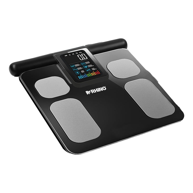 Bascula Digital Corporal 8 Electrodos Rhino Bioma-180kg App Negro