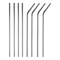 Set 20 Popotes Curvos Acero Inoxidable Caledonia Reutilizables 26cm Plateado