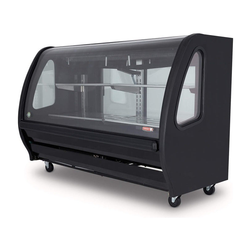 Vitrina Carnicera Torrey Vidrio Curvo Negro Tem-200c Reyfri Curvo
