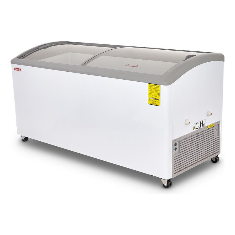 Congelador Horizontal Torrey Vidrio Curvo Chc-180cr Reyfri Blanco